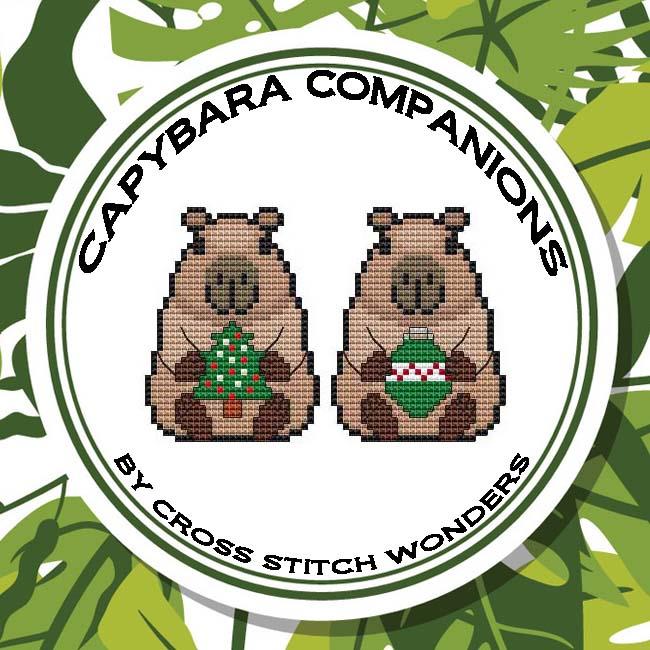 Capybara Companions Christmas - Cross Stitch Pattern