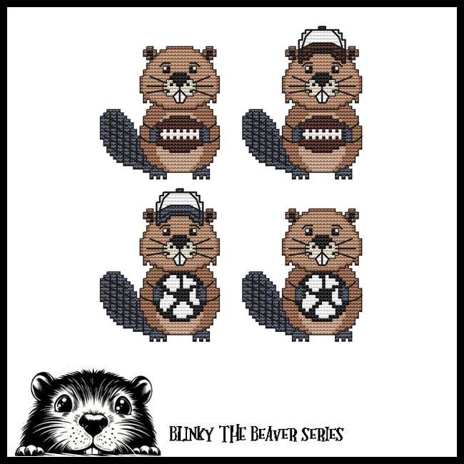 Blinky Buddies - Football/Soccer - Cross Stitch Pattern