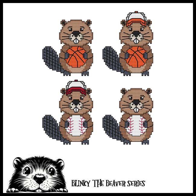 Blinky Buddies - Baseball/Basketball - Cross Stitch Pattern