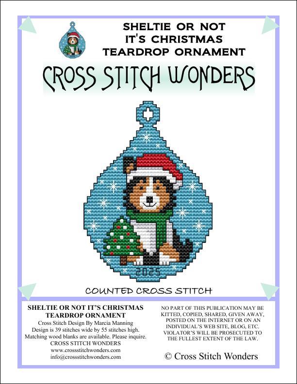 Sheltie or Not It's Christmas - Cross Stitch Pattern