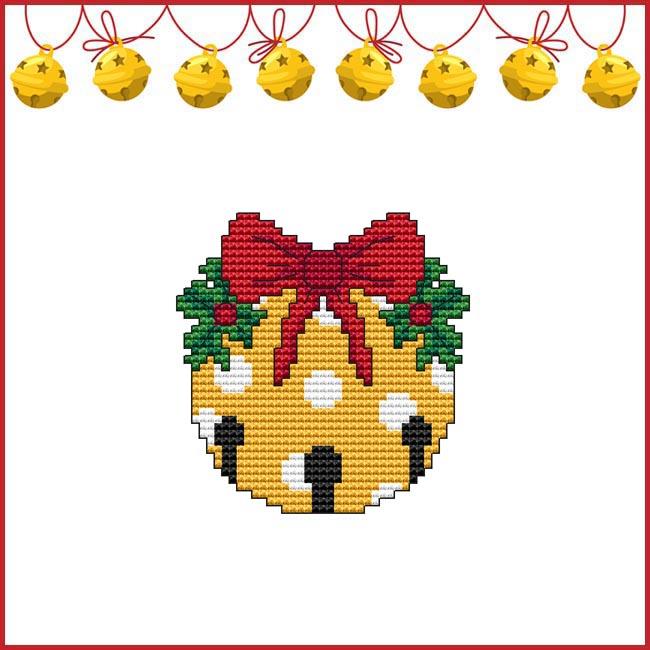 Jingle Bell Ornament - Pickleball - Christmas Pattern