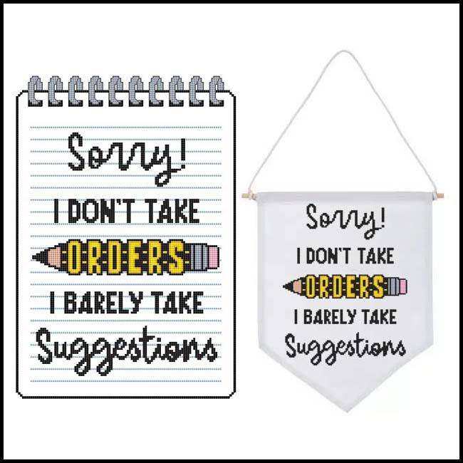 Sassy Threads - Sorry - Cross Stitch Pattern