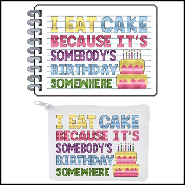 Sassy Threads II - I Eat Cake - Cross Stitch Pattern