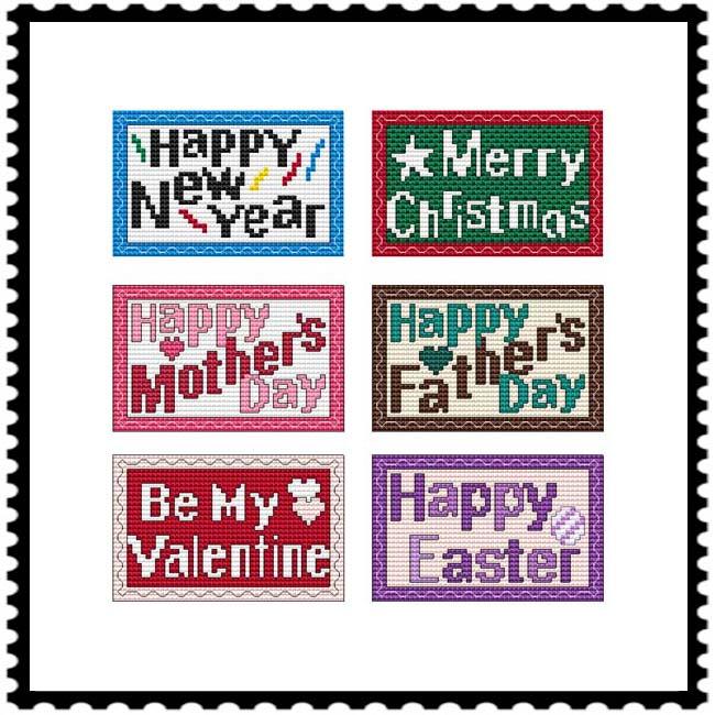 Stamp Greetings Collection - Combo One - Cross Stitch