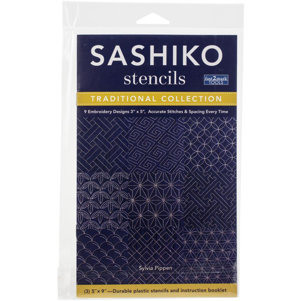 Sashiko Stencils - 9 Embroidery Designs