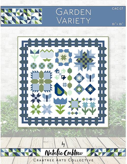 Garden Variety - Quilt Pattern, zoomed in. Select this picture to zoom back out.