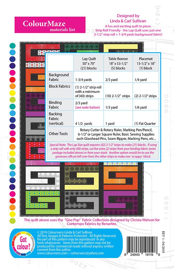 Colour Maze - Quilt Pattern
