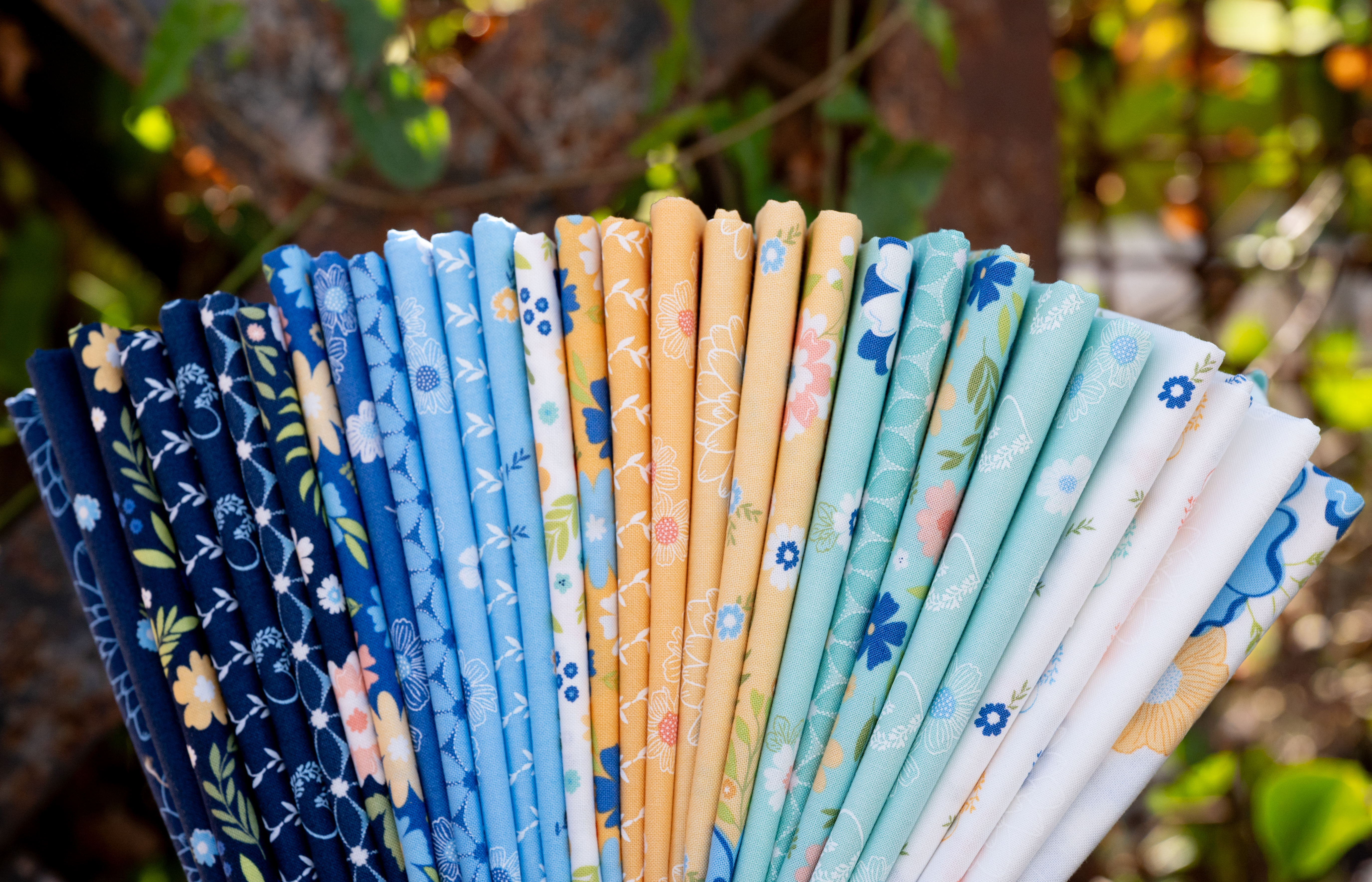 Catching Sunshine - Fat Quarter Bundle, different perspective #2, zoomed in. Select this picture to zoom back out.