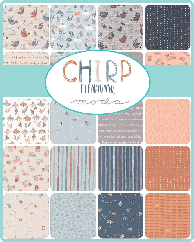 Chirp Dots And Circles Twilight - Quilt Fabric