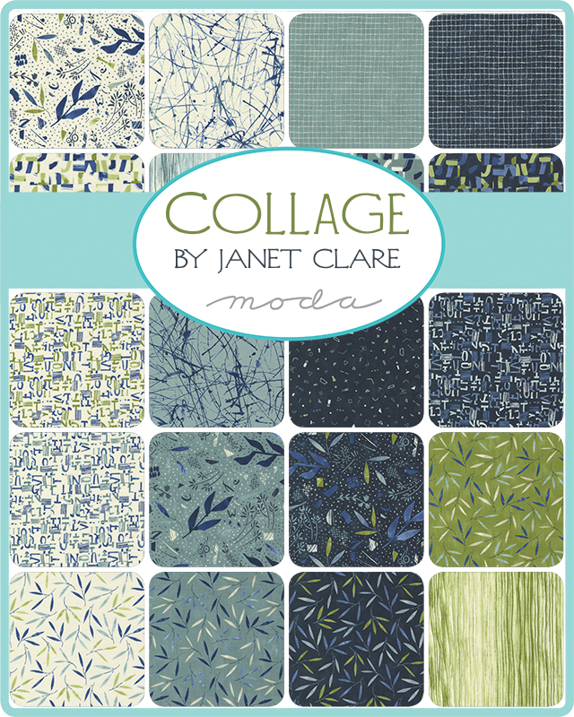 Collage Parchment Sky - Quilt Fabric