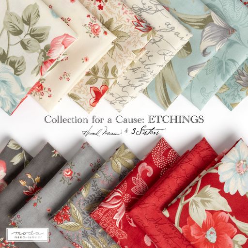 Serene Scroll Blenders Jacobean - Parch Char - Quilt Fabric
