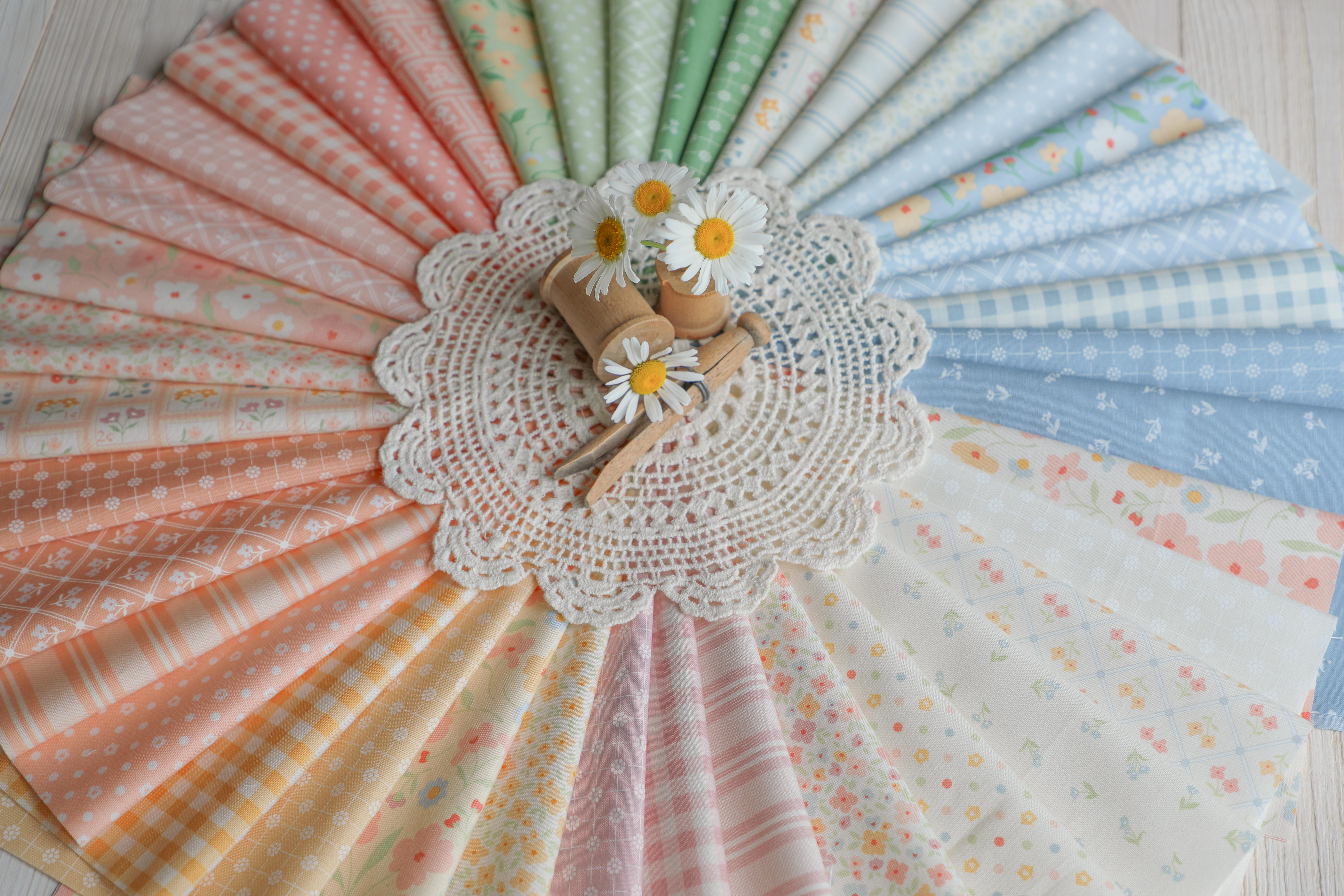 Cottage Charm Flowers - Enjoyable Yellow - Quilt Fabric