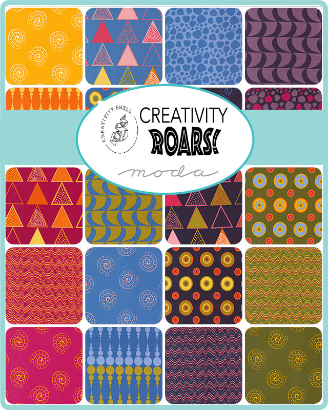 Creativity Roars Cobalt - Quilt Fabric