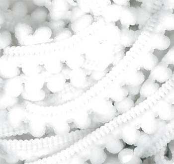 Snow White Mini Pom Pom (2 yard)