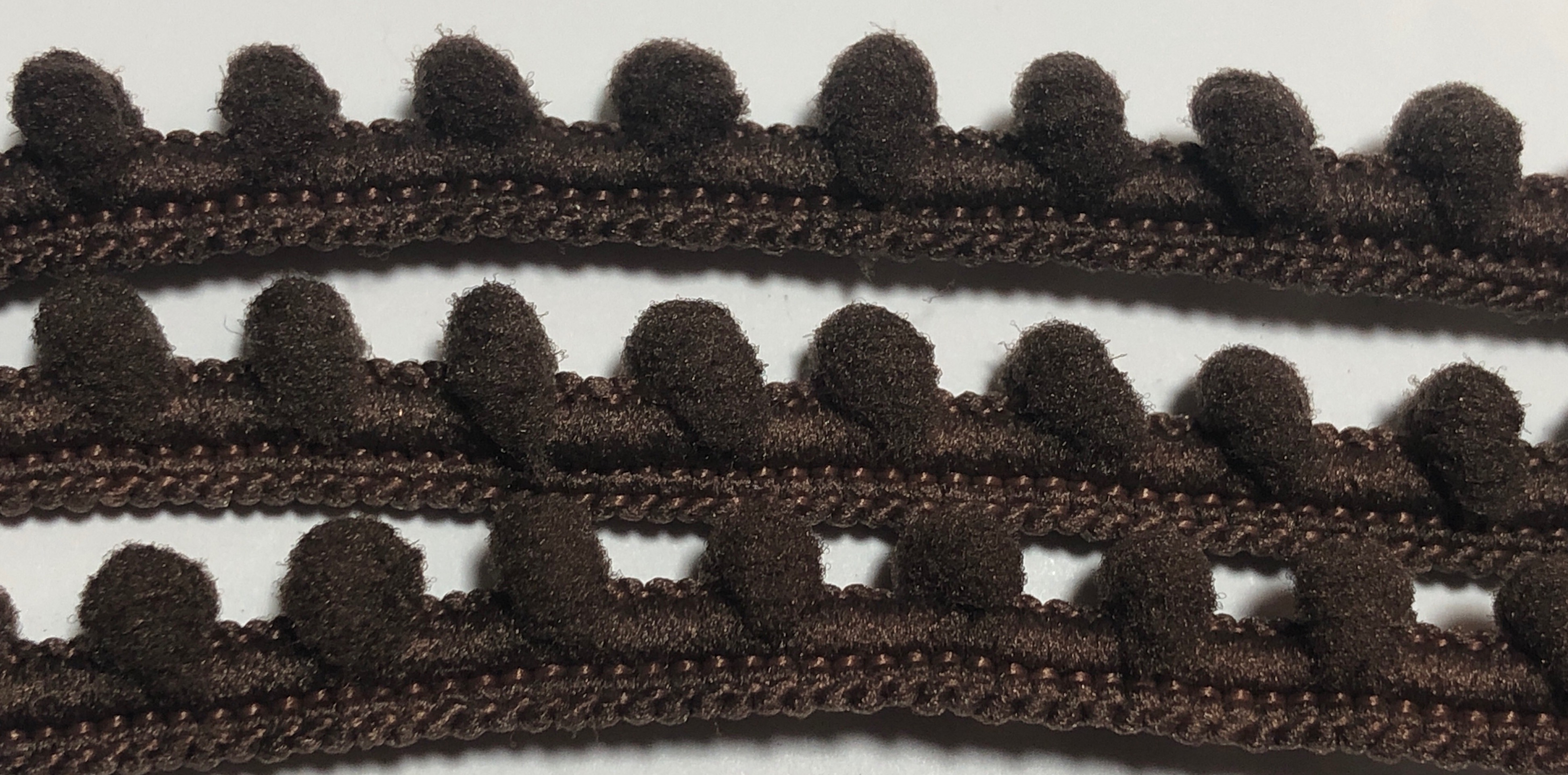Santa's Cocoa Dark Brown Mini Pom Pom (1yd)