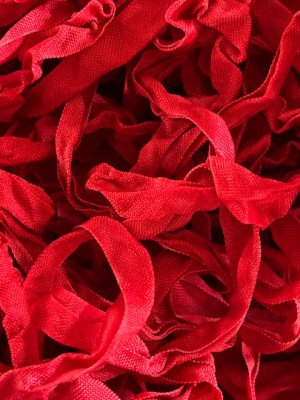 Hot Santa Red Crinkle Ribbon - 2 yards