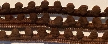 Petrified Wood Bark Brown Mini Pom Pom (1 yd)