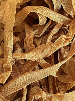 Organic Honey Yellow Crinkle Ribbon - 2 yards
