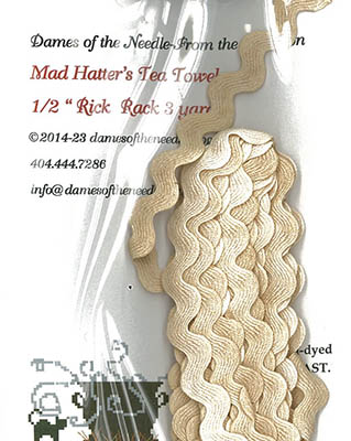 Mad Hatter's Cream 1/2" Rick Rack (3yds)
