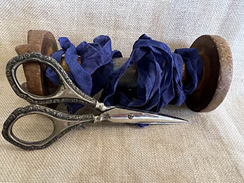 Eliza's Indigo 1/2" Crinkle Ribbon (2yd)