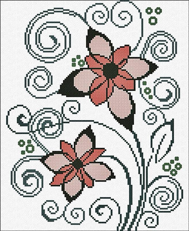 Curls 7 - Cross Stitch Pattern
