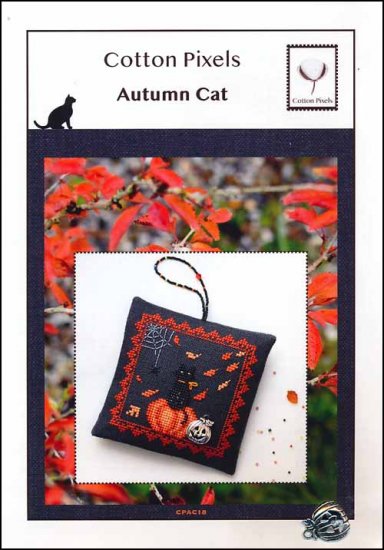Autumn Cat with Charm - Cross Stitch Pattern
