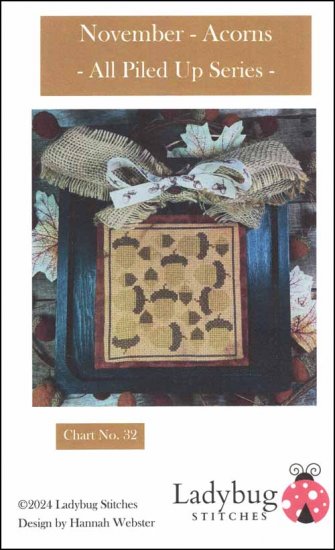 November Acorns - All Piled Up - Cross Stitch Pattern