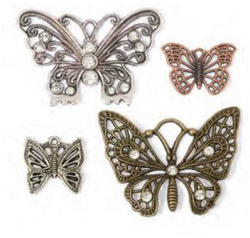 Steampunk  Jewelry Charms - Butterflies