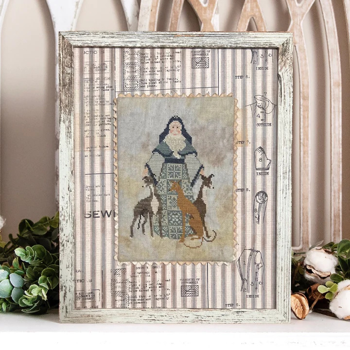 Greyhound Santa - Cross Stitch Pattern