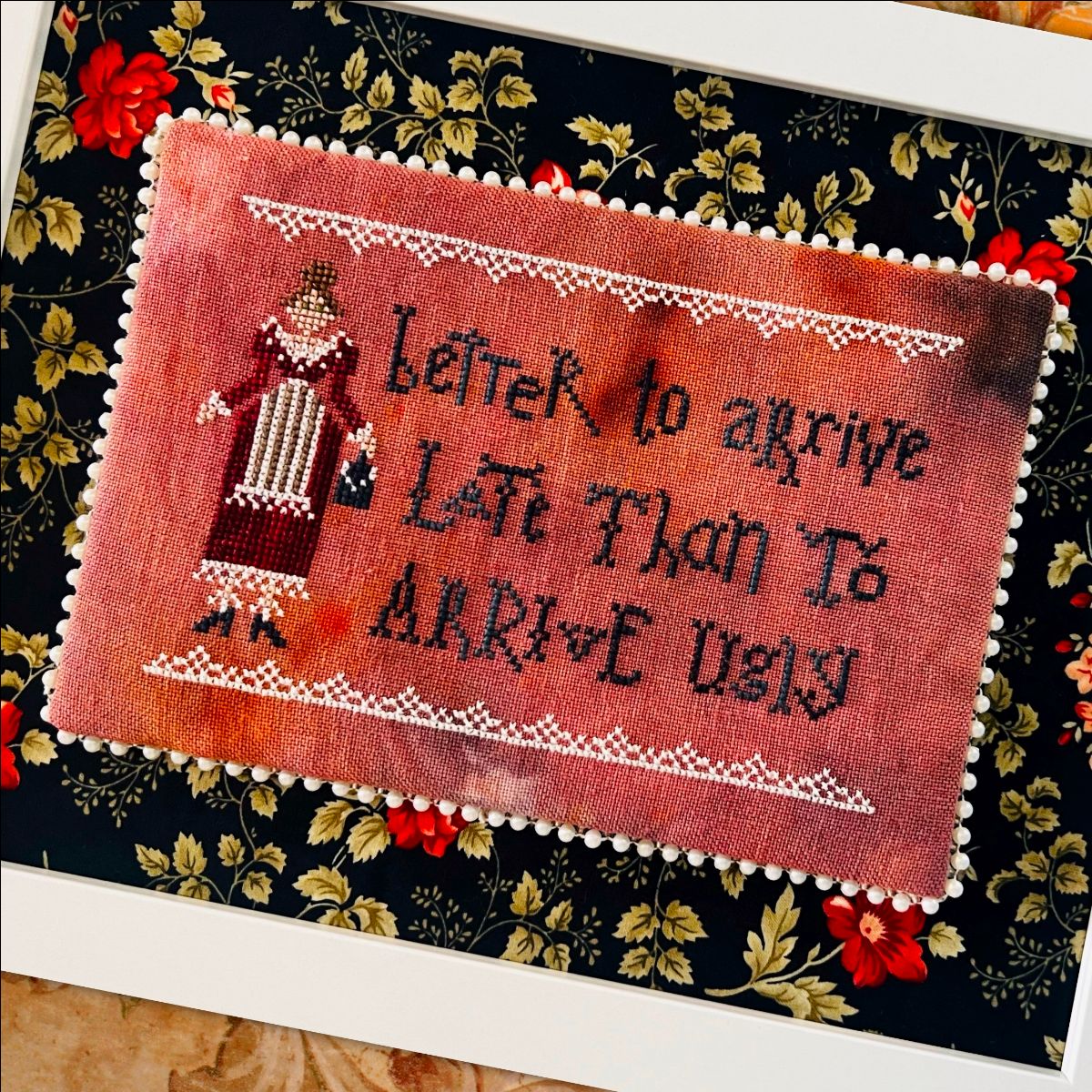 Arrive Late - Cross Stitch Pattern