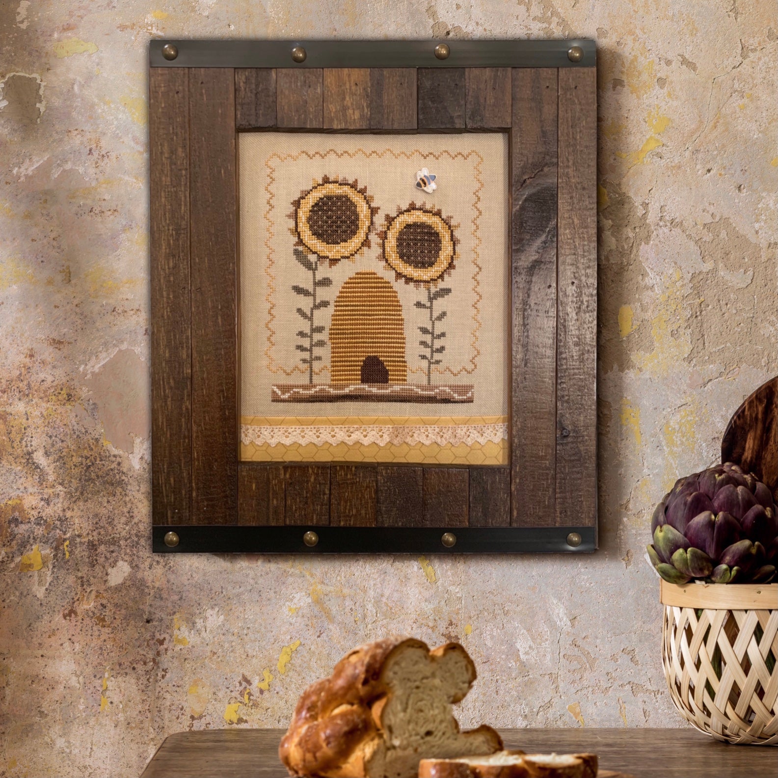 Sunflower Bee - Cross Stitch Pattern
