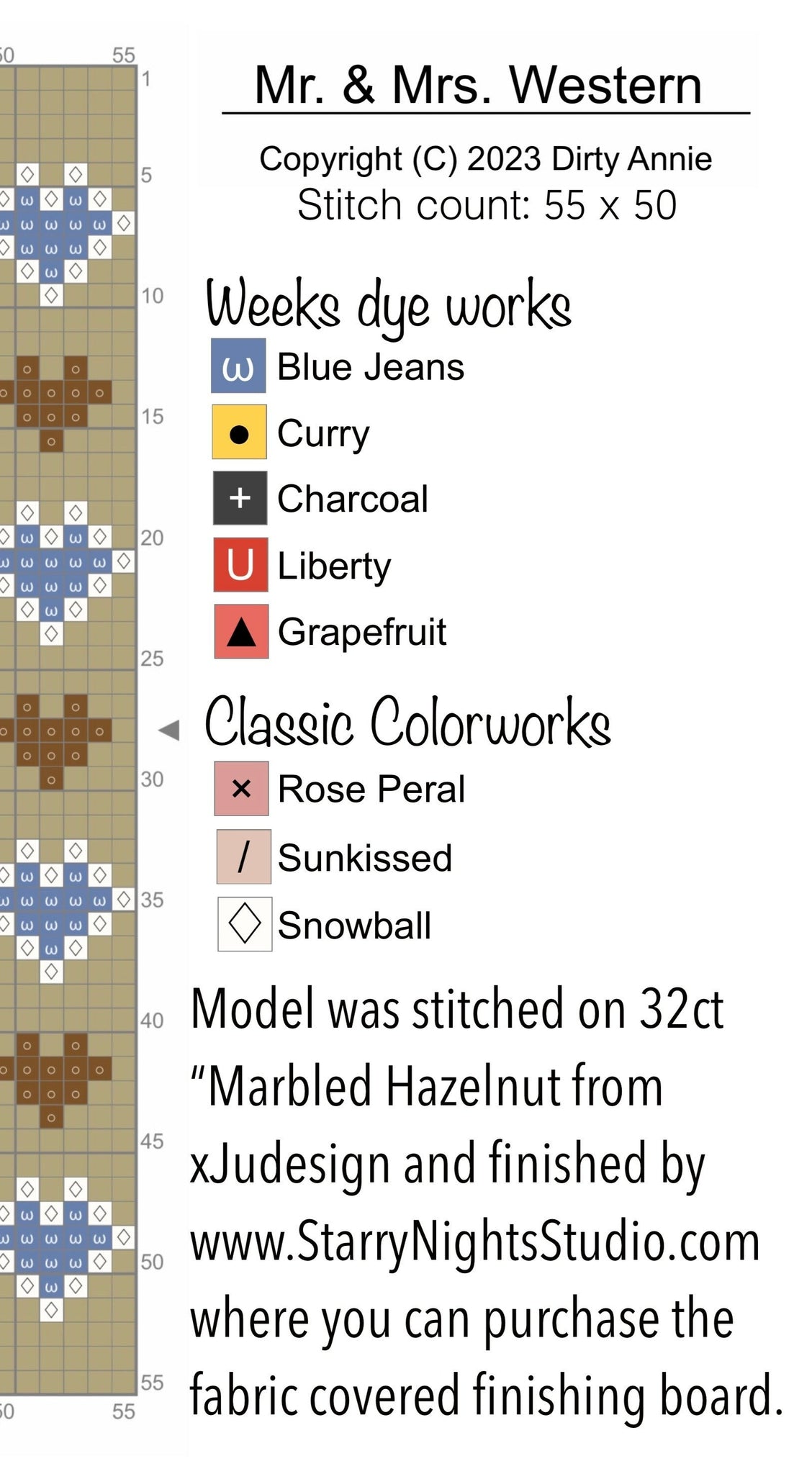 Mr. & Mrs. Western - Cross Stitch Pattern