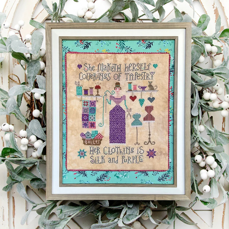 Proverbs 31:22 - Christian Cross Stitch Pattern
