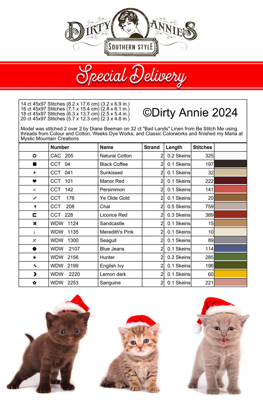 Special Delivery - Christmas Cross Stitch Pattern