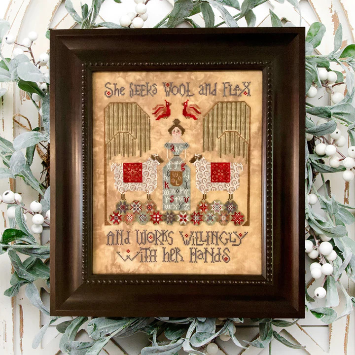 Proverbs 31:13 - Cross Stitch Pattern
