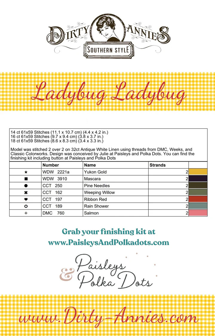 Ladybug Ladybug - Cross Stitch Pattern