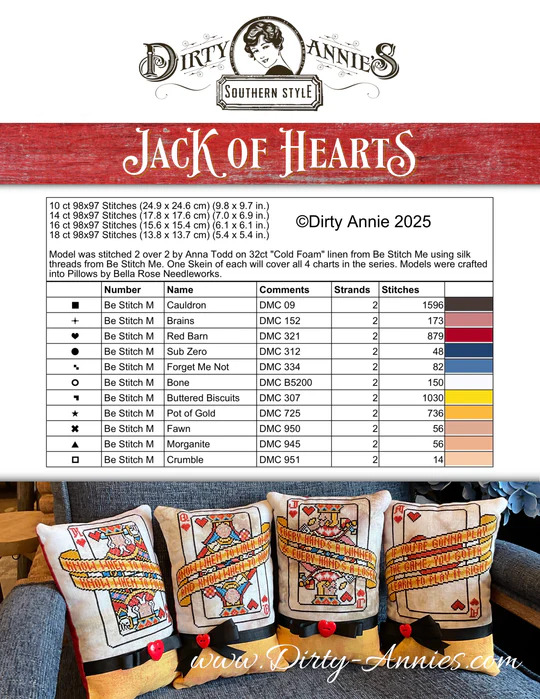 Jack of Hearts - Cross Stitch Pattern