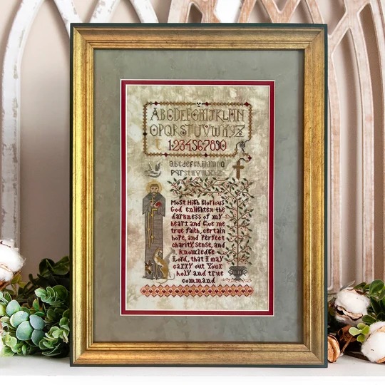 Franciscan Prayer Sampler - Christian Cross Stitch Pattern