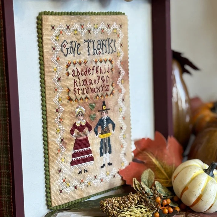 Give Thanks - Thanksgiving Cross Stitch Pattern