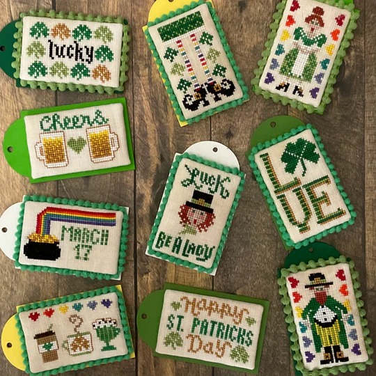 Saint Patrick Tiny Tags - Cross Stitch Pattern