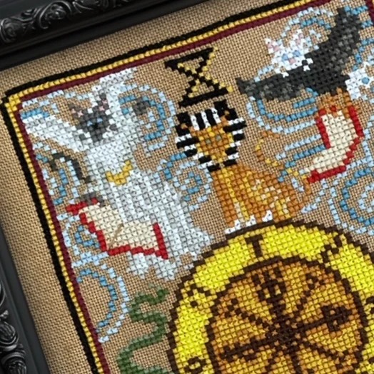 Cat Tarot V - Wheel of Fortune - Cross Stitch Pattern