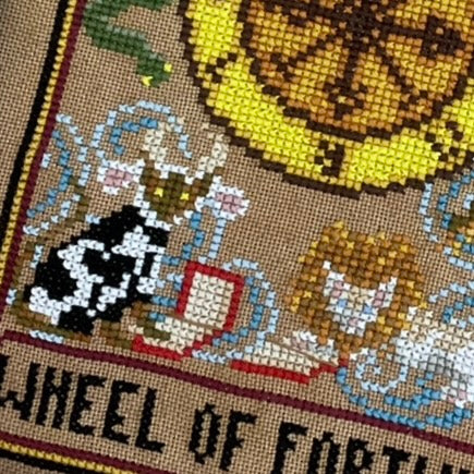 Cat Tarot V - Wheel of Fortune - Cross Stitch Pattern