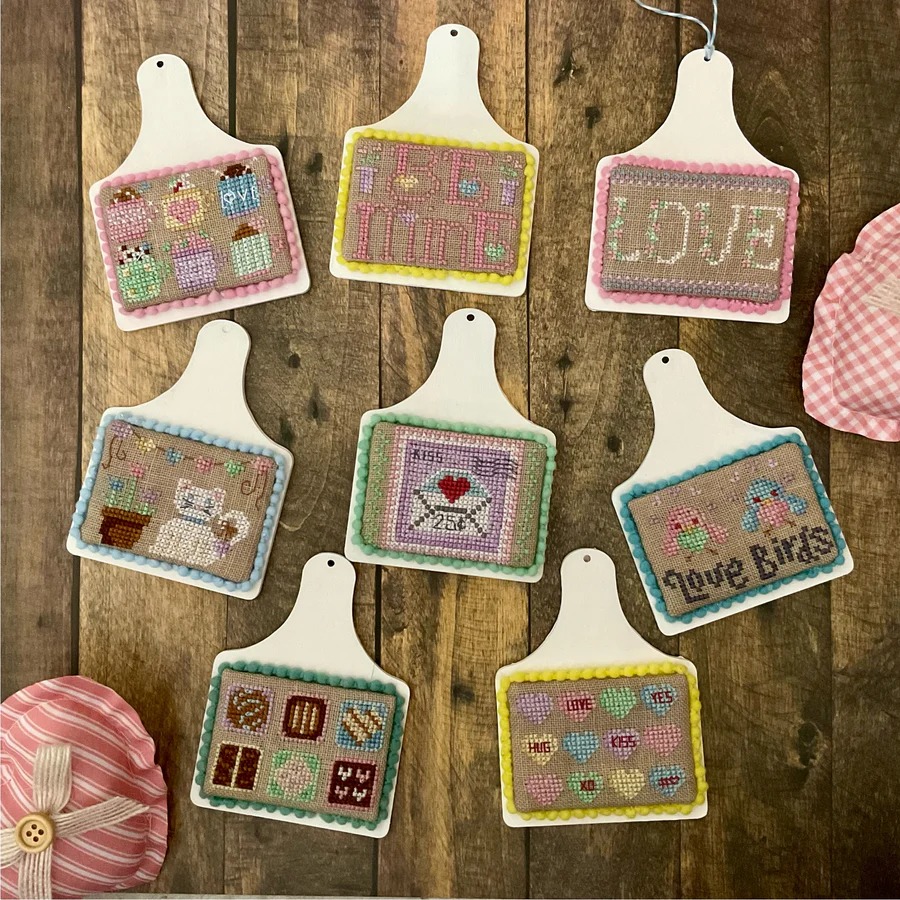 Valentines Tiny Tags - Cross Stitch Pattern