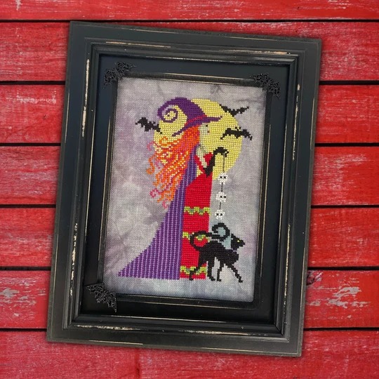 Toil and Trouble - Halloween Cross Stitch Pattern, zoomed in. Select this picture to zoom back out.