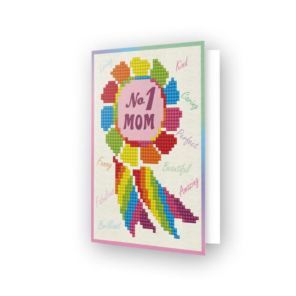 Number 1 Mom - Diamond Embroidery Greeting Card Kit