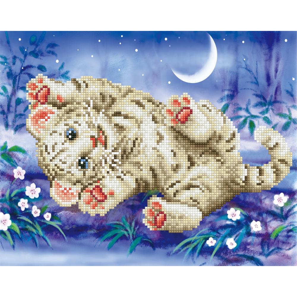 Baby Tiger Roly Poly with Frame - Diamond Dotz Facet Art Kit