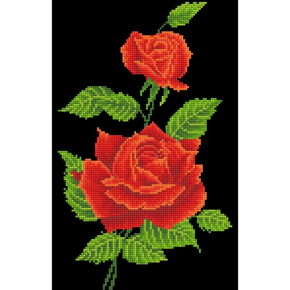 Red Rose Corsage with Frame - Diamond Dotz Facet Art Kit