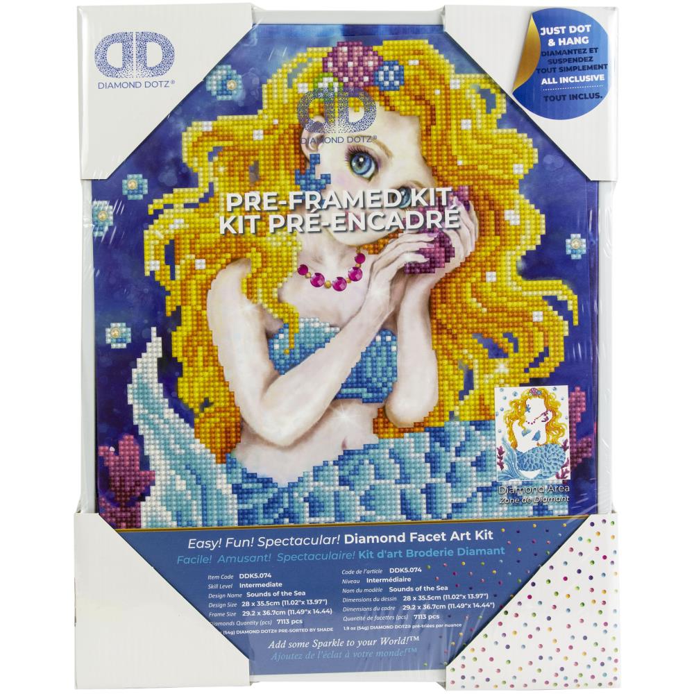 Sounds Of The Sea with Frame - Diamond Dotz Facet Art Kit