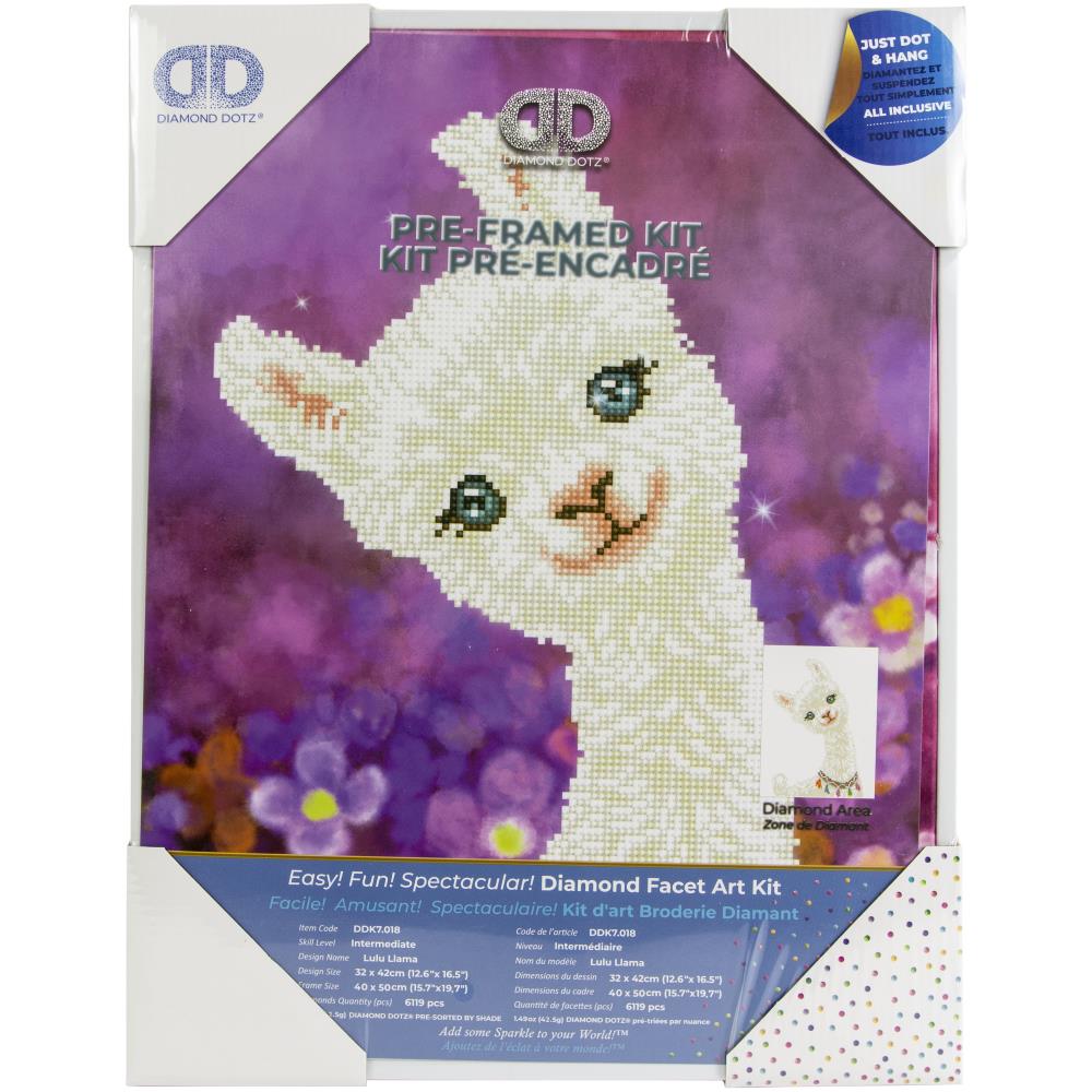 Lulu Llama with Frame - Diamond Dotz Facet Art Kit
