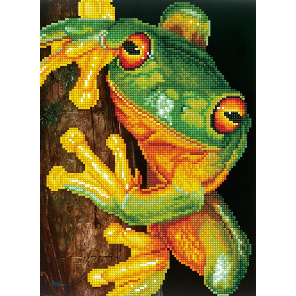 Green Tree Frog with Frame - Diamond Dotz Facet Art Kit